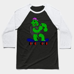 Skateboarding turtle Baseball T-Shirt